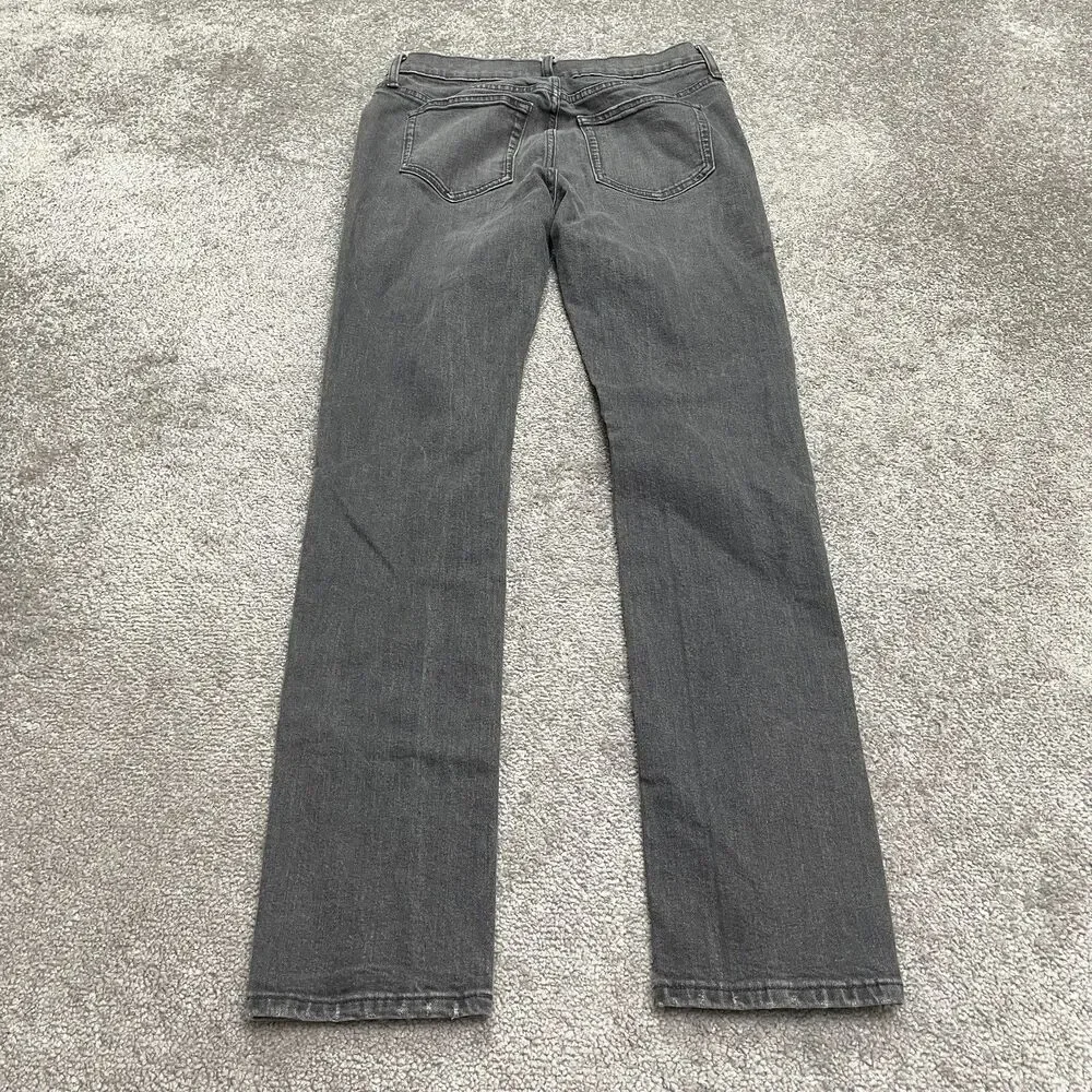 J.Crew Flex Slim Fit Denim Jeans Mens 29x32 Black Charcoal Wash Casual Cotton